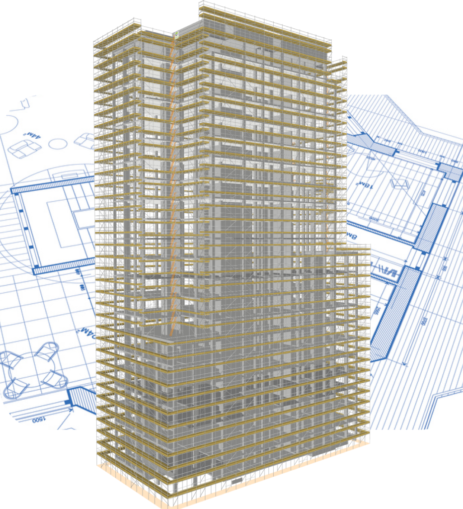 3D model of scaffolding